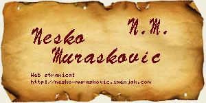 Neško Murašković vizit kartica